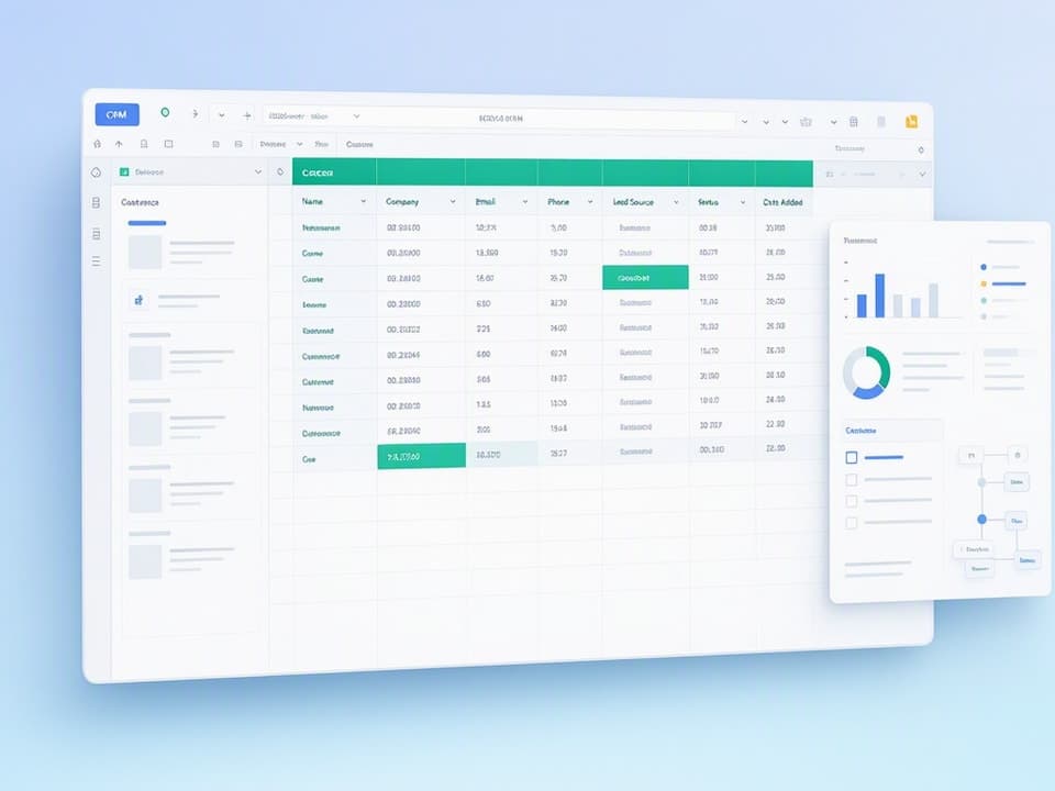 Essential contact tab structure with status tracking and source attribution