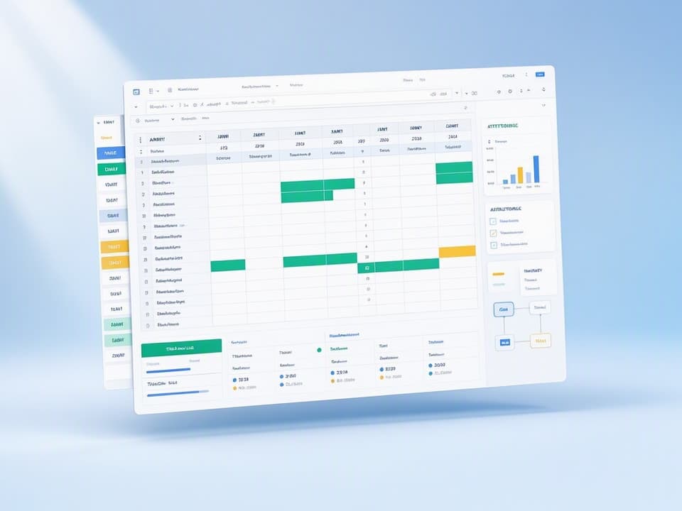 Multi-sheet monthly templates organize a full year of attendance data with auto-calculated absence totals per employee.