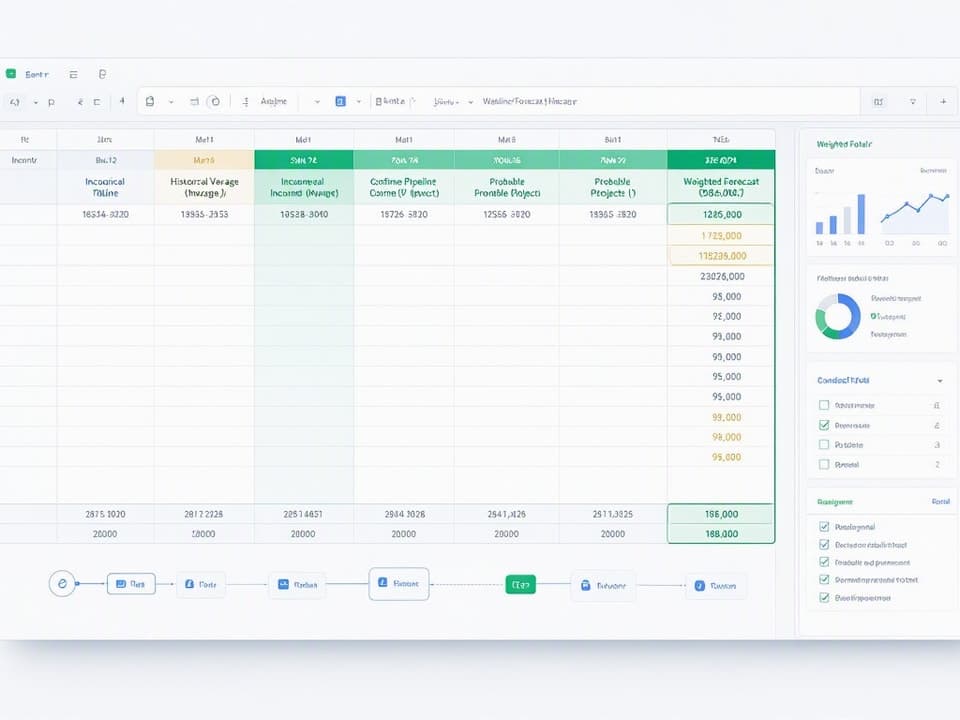 Rolling forecast combines past performance with weighted pipeline estimates